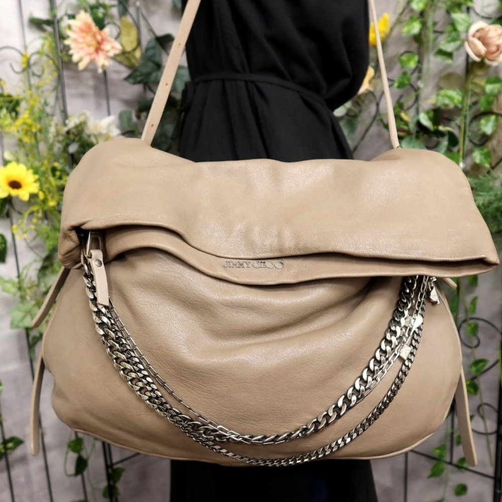 SOLD - Jimmy Choo Biker Chain Bag